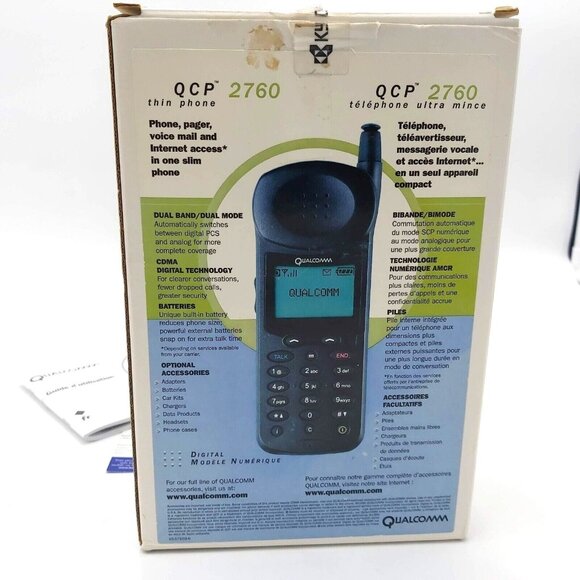 Qualcomm QCP 2760 Thin Phone Dual Band Dual Mode Handset Digital & Analog Modes - Picture 5 of 7